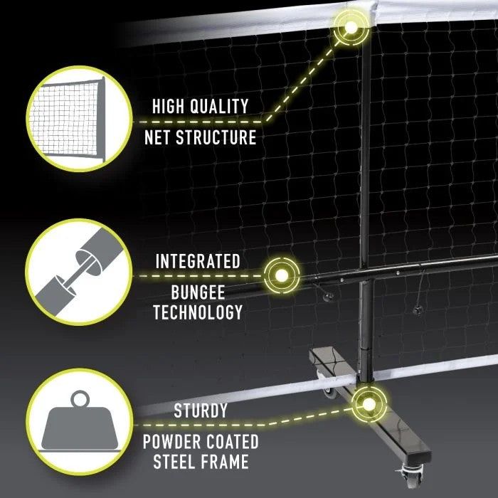 FULL COURT OFFICIAL TOURNAMENT NETS WITH WHEELS