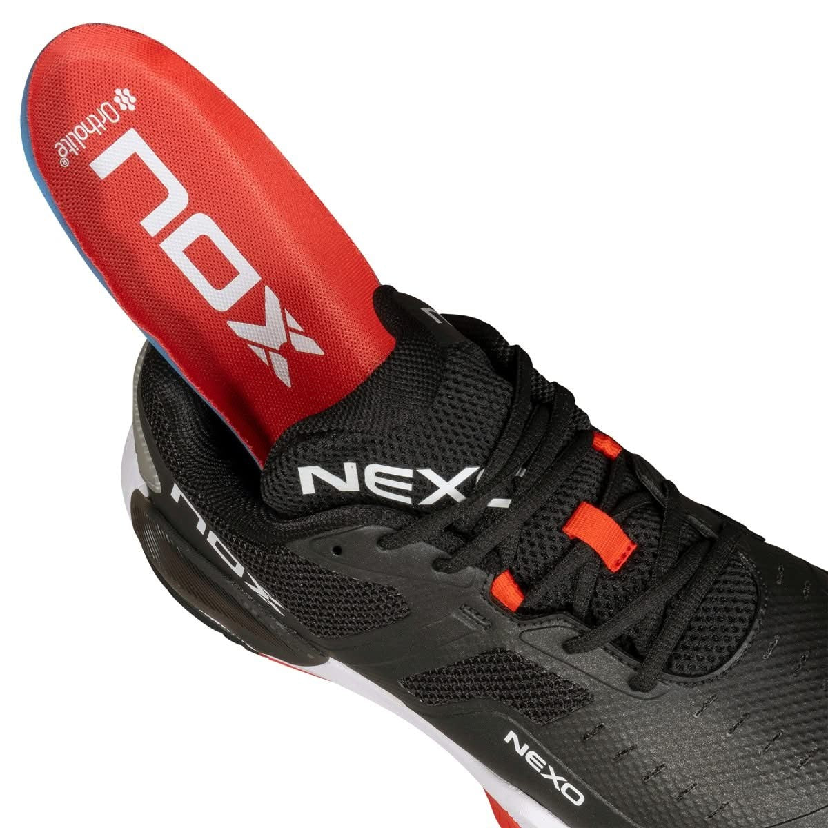 SHOES NOX PICKLEBALL LUX NEXO BLACK/ LAVA RED