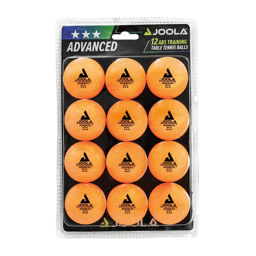 JOOLA ADVANCED TRAINING ABS 3-STAR TABLE TENNIS BALLS ORANGE