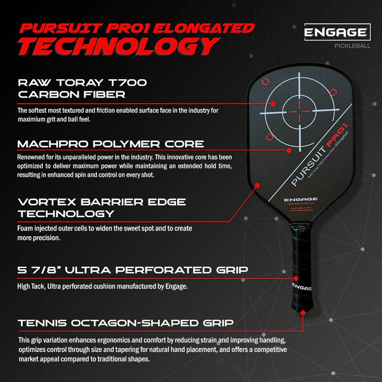 ENGAGE PRUSUIT PRO1 ELONGATED/ RAW T700 CARBON FIBER CAMOUFLAGE