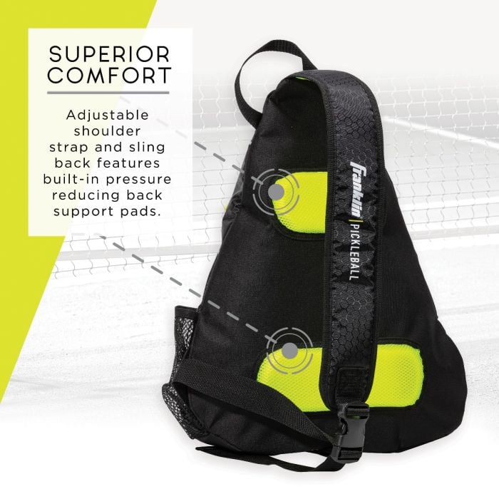 FRANKLIN PICKLEBALL SLING BAG BLACK OPTIC YELLOW