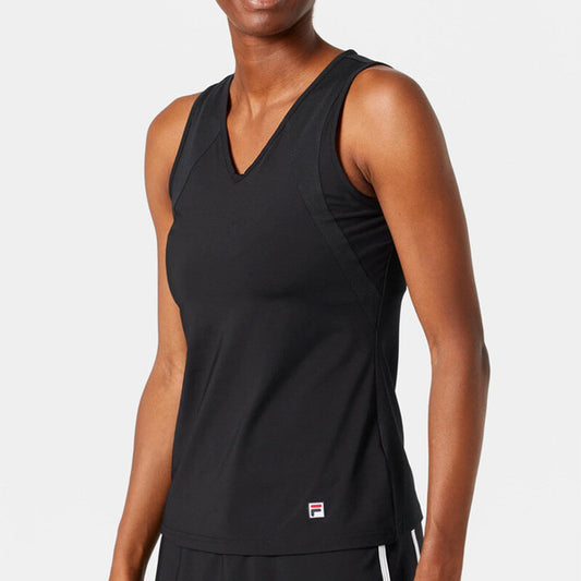 FILA ESSENTIALS COVERAGE V-NECK TANK BLACK