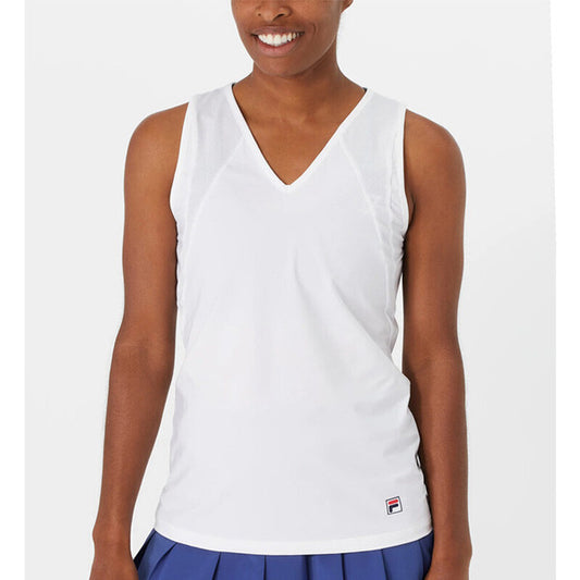 FILA ESSENTIALS COVERAGE V-NECK TANK WHITE